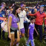 Cristiano Ronaldo, con su novia Georgina Rodriguez y su hijo Cristiano Ronaldo Jr.