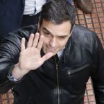El líder del PSOE, Pedro Sánchez, ayer en un acto en Madrid