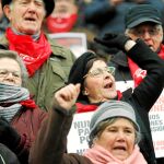 Protesta de pensionistas en Bilbao en demanda de mejores prestaciones