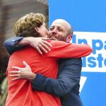 Colau, en un acto de campaña en Galicia
