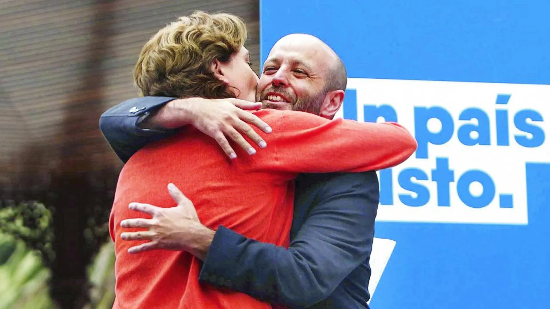 Colau, en un acto de campaña en Galicia
