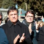 Fernández Mañueco y García Carbayo durante el homenaje