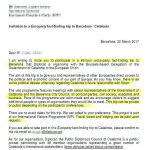 48 horas en Barcelona con gastos pagados. En la misiva se les invita a un «viaje de 48 horas a Barcelona que «Diplocat» está organizando con «la delegación de la Generalitat de Cataluña con sede en Bruselas».
