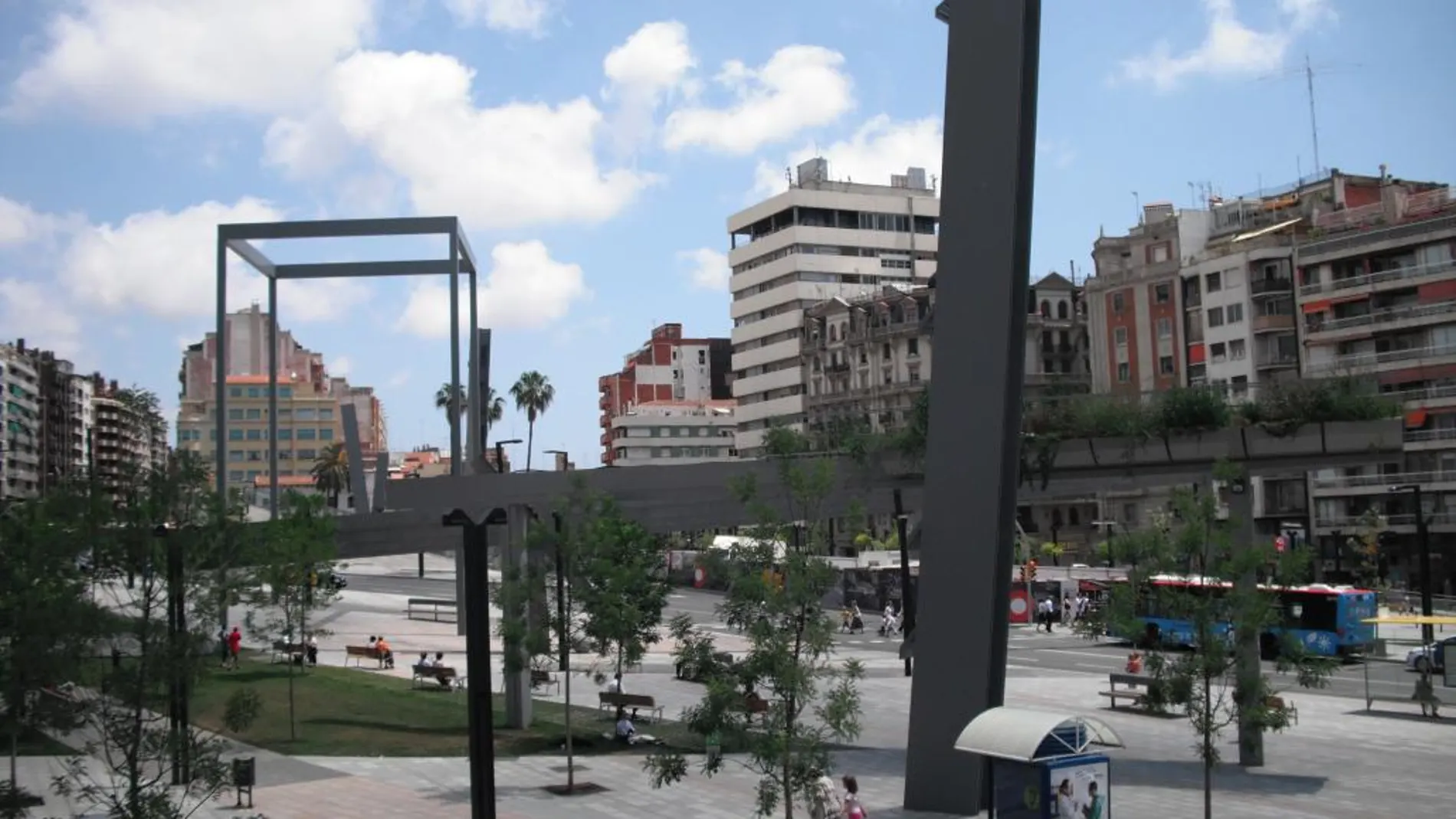 Vista de la plaza Lesseps