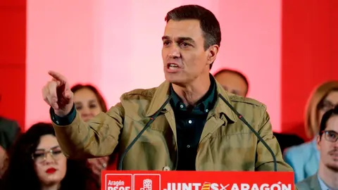 Pedro Sánchez, en un acto del partido en Zaragoza