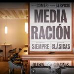 Interior del restaurante Media Ración de Madrid