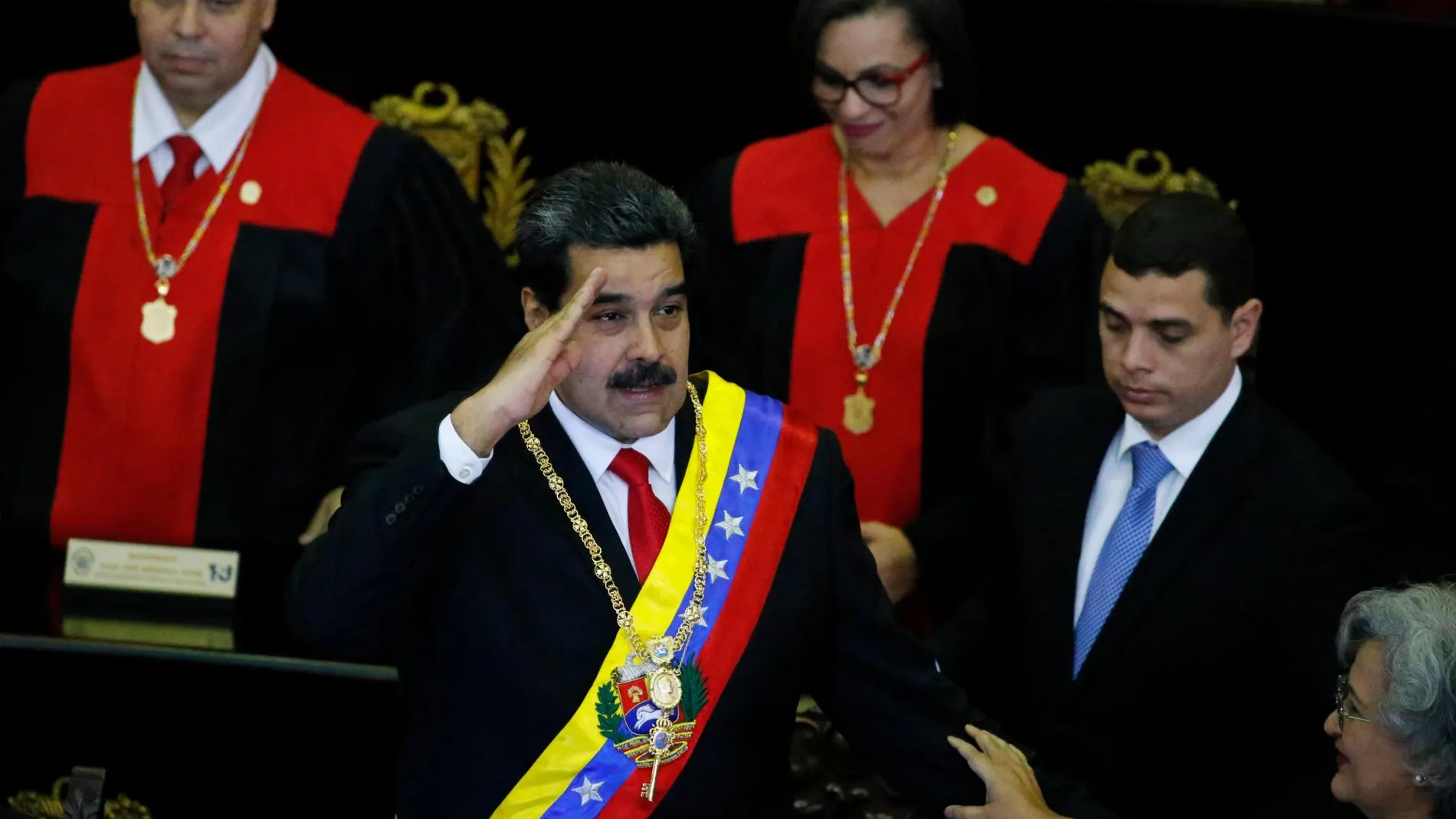 Maduro durante su discurso en el Tribunal Supremo