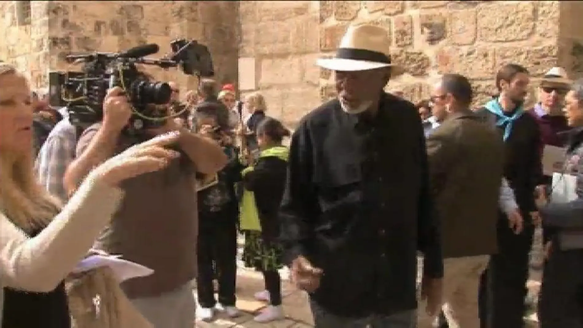 Morgan Freeman revoluciona Jerusalén