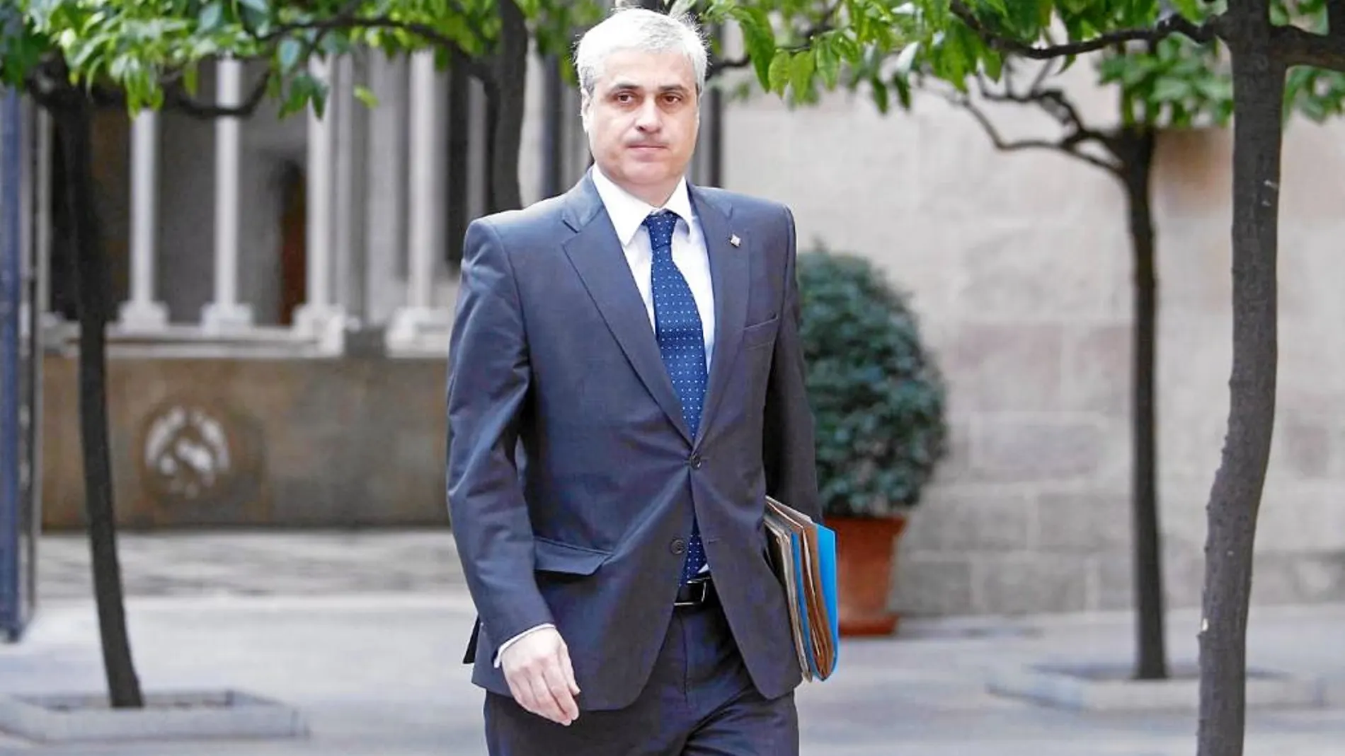 En la imagen, el conseller de Justicia, Germà Gordó, en el Pati dels Tarongers