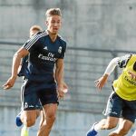 Marcos Llorente, en una sesión en Valdebebas