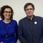 Marta Rovira, secretaria general de ERC, visitó la pasada semana Puigdemont en Bruselas.