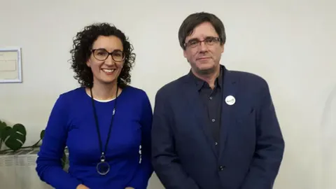 Marta Rovira, secretaria general de ERC, visitó la pasada semana Puigdemont en Bruselas.