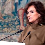 La vicepresidenta del Gobierno, Carmen Calvo