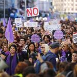 Marcha contra la violencia machista en Madrid.