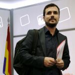 El candidato de IU a la presidencia del Gobierno, Alberto Garzón
