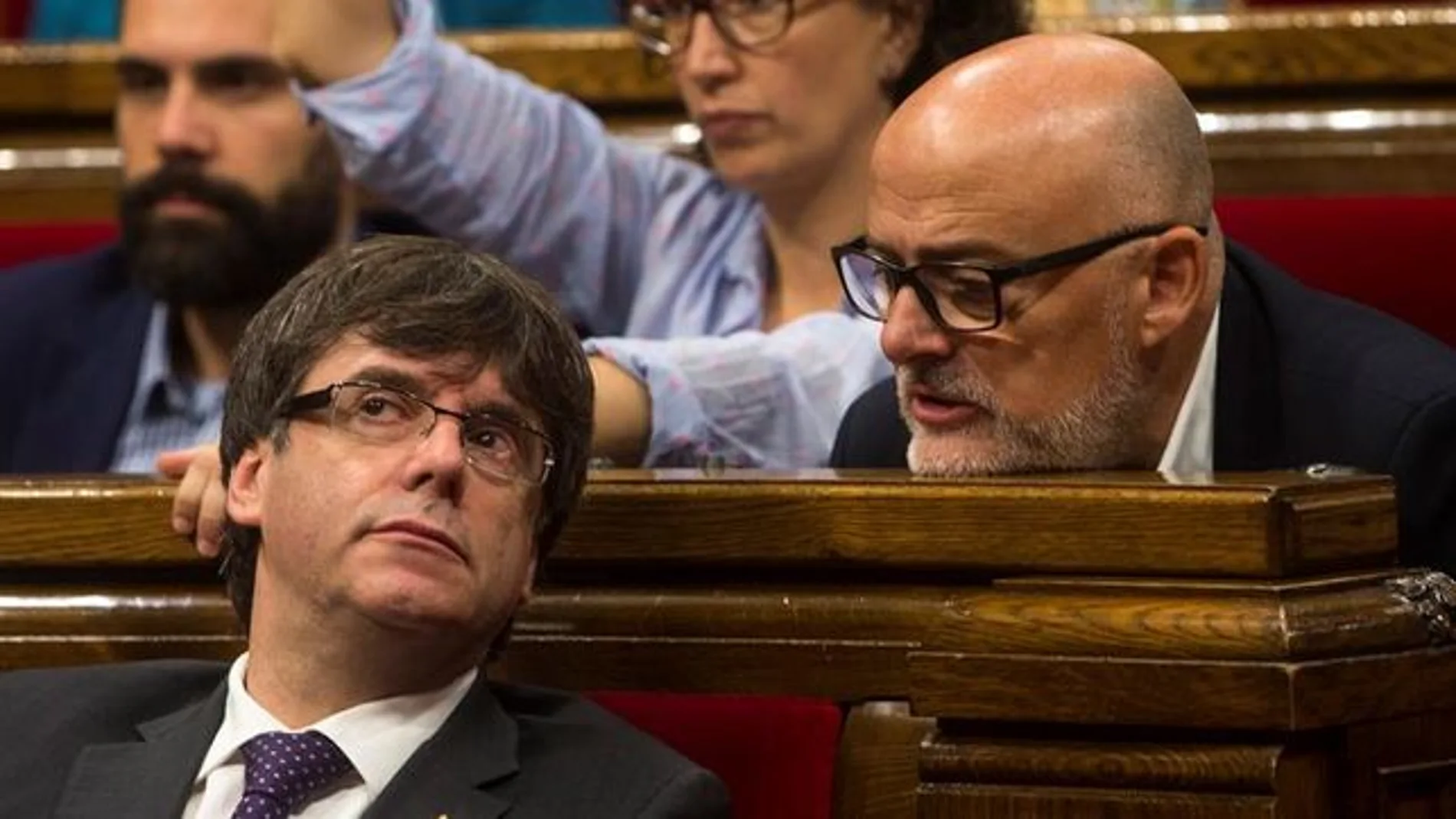 Carles Puigdemont y Lluís Corominas, en una imagen de archivo / Efe