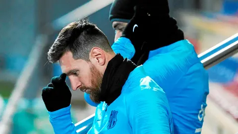 Messi y Luis Suárez, en la última sesión preparatoria antes de enfrentarse al Sevilla