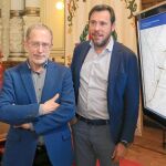 El alcalde Óscar Puente y el concejal Manuel Saravia presentan el proyecto de integración ferroviaria de Valladolid