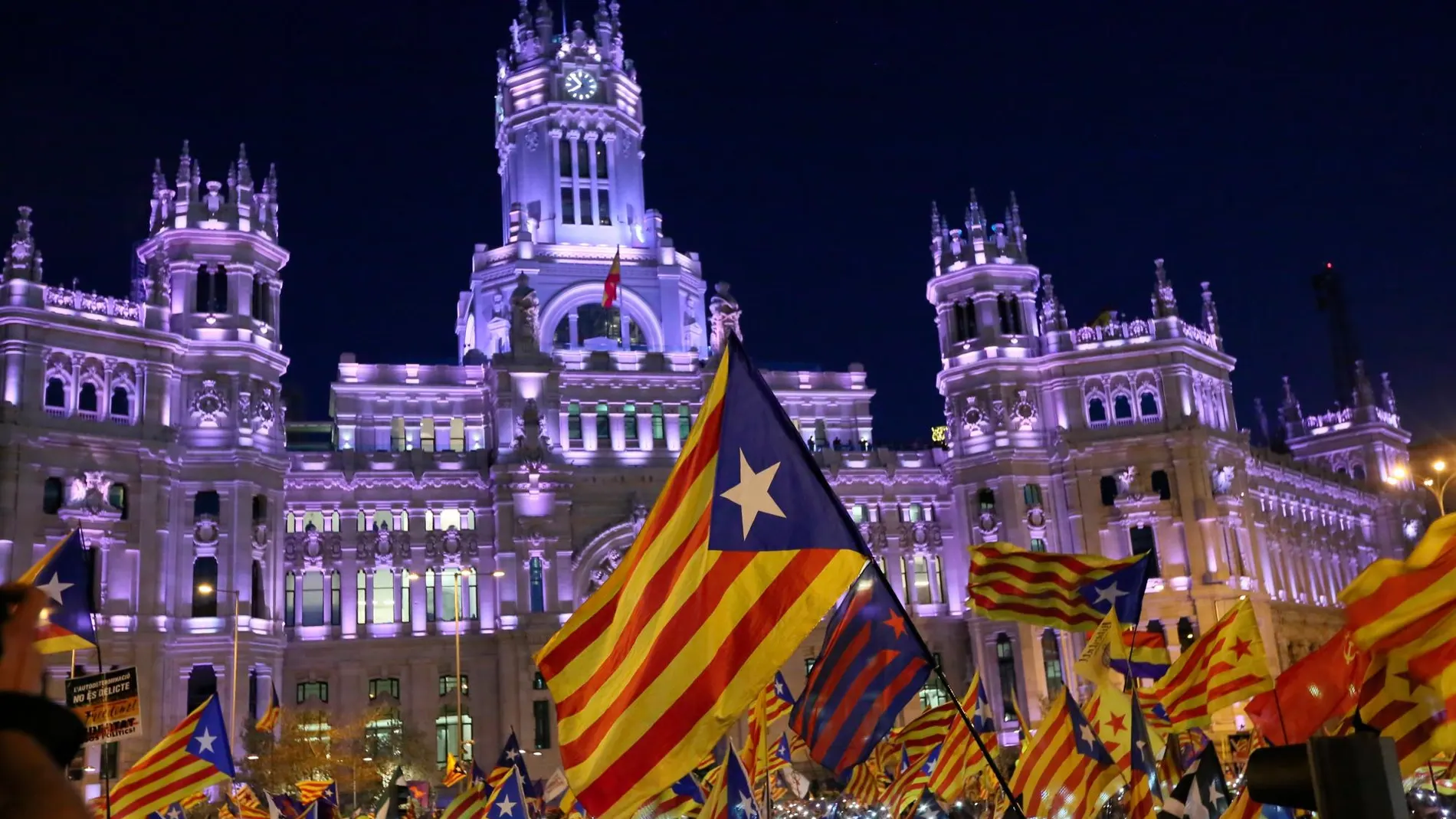 Los secesionistas se manifestaron el pasado sábado en Madrid