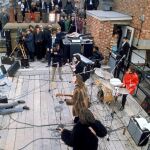 The Beatles presentando en directo el disco "Let it be", en la terraza de un edificio de Liverpoll / Foto: Efe