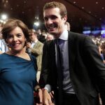 Soraya Sáenz de Santamaría junto Pablo Casado el pasado mes de julio/Foto: Efe