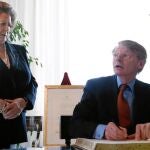 La alcaldesa Barberá con el embajador de los Países Bajos