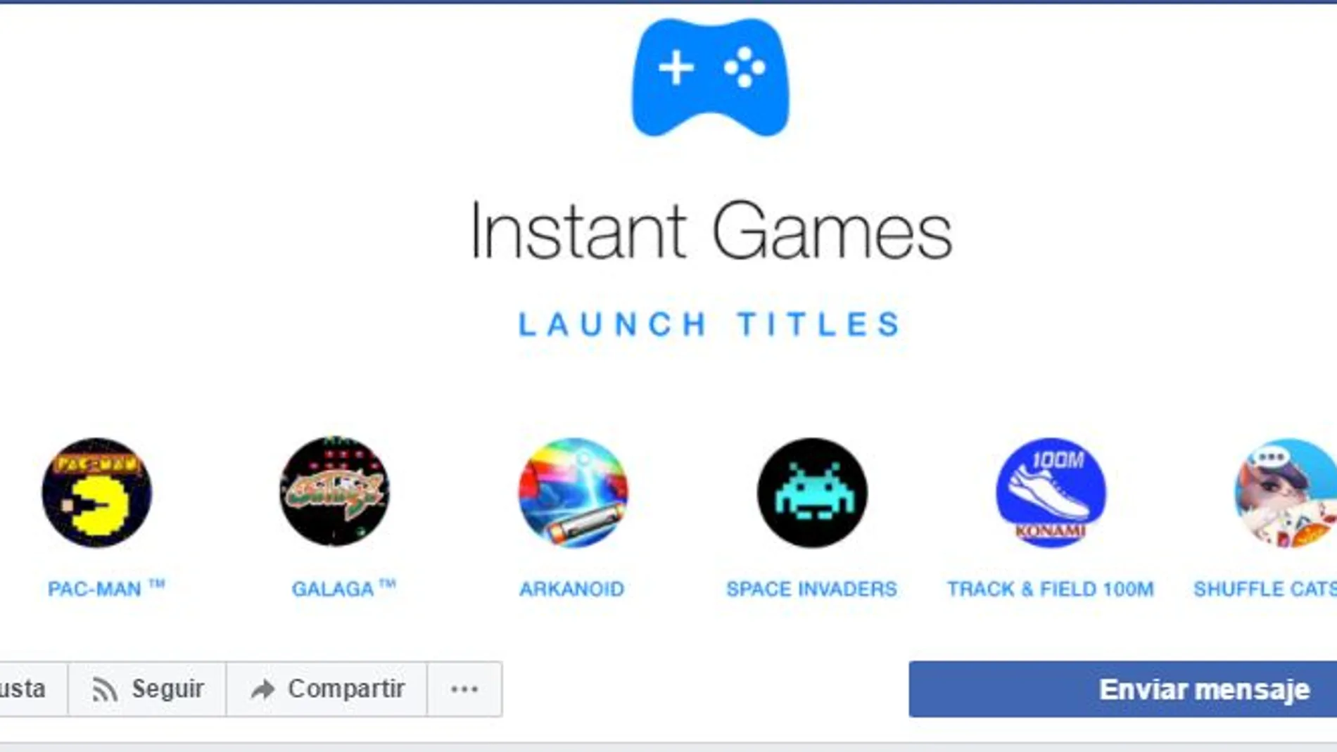 Facebook va a ampliar su lista de Instant Games