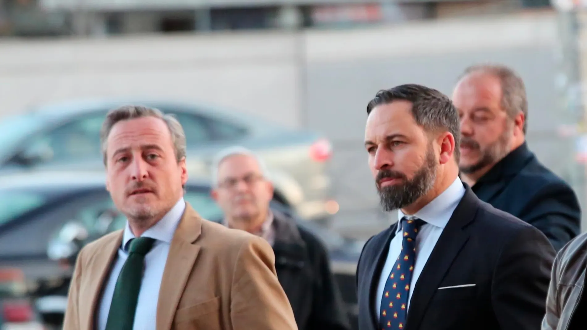 El líder de Vox, Santiago Abascal, la semana pasada a su entrada en la plaza de toros de Las Ventas