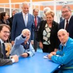 El presidente del Partido Popular de Castilla y León, Alfonso Fernández Mañueco, visita, acompañado por Paloma Sanz y Manuel Fernández, la Fundación Personas, en Segovia