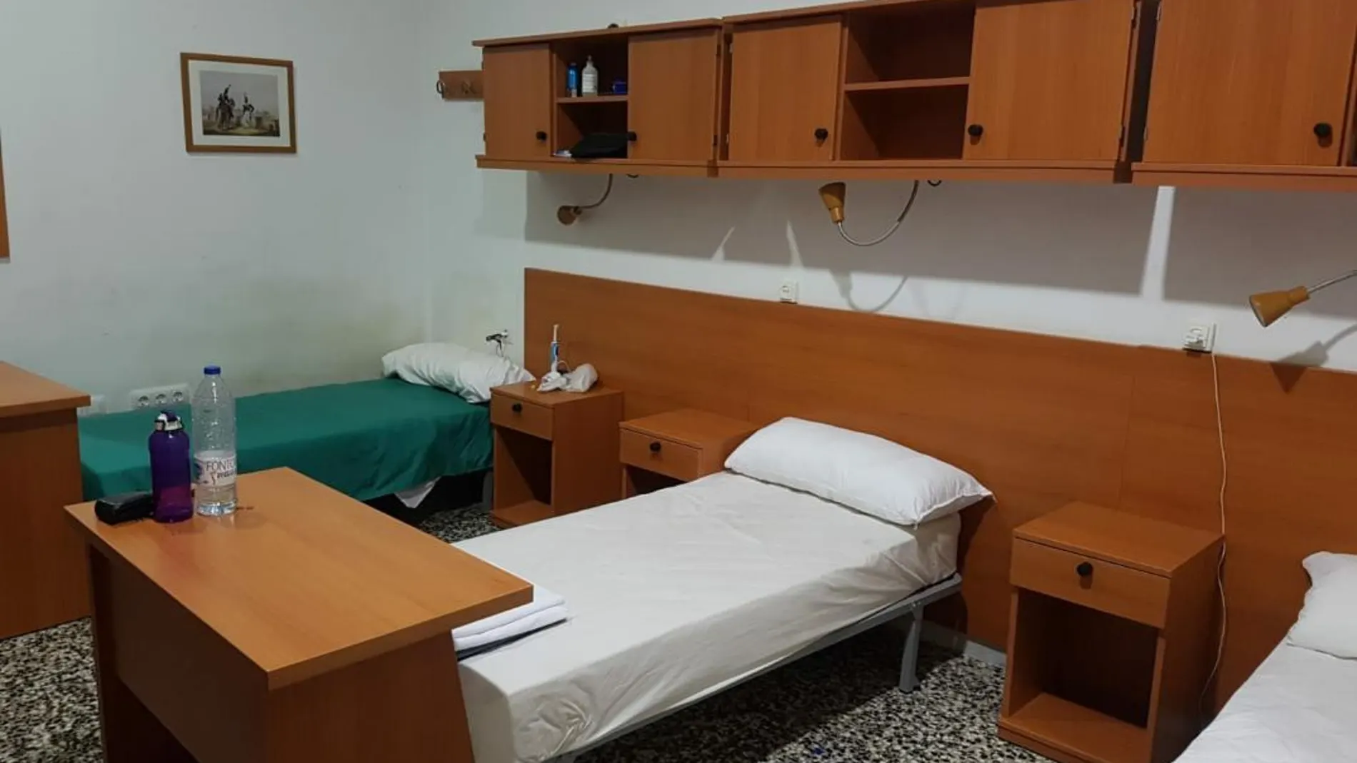 Imagen de las nuevas habitaciones del cuartel del Bruc donde han sido reubicados los agentes.