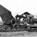 Resto de los aviones Jumbo de KLM y Pan Am que se estrellaron en Los Rodeos (Tenerife), donde perdieron la vida 583 personas