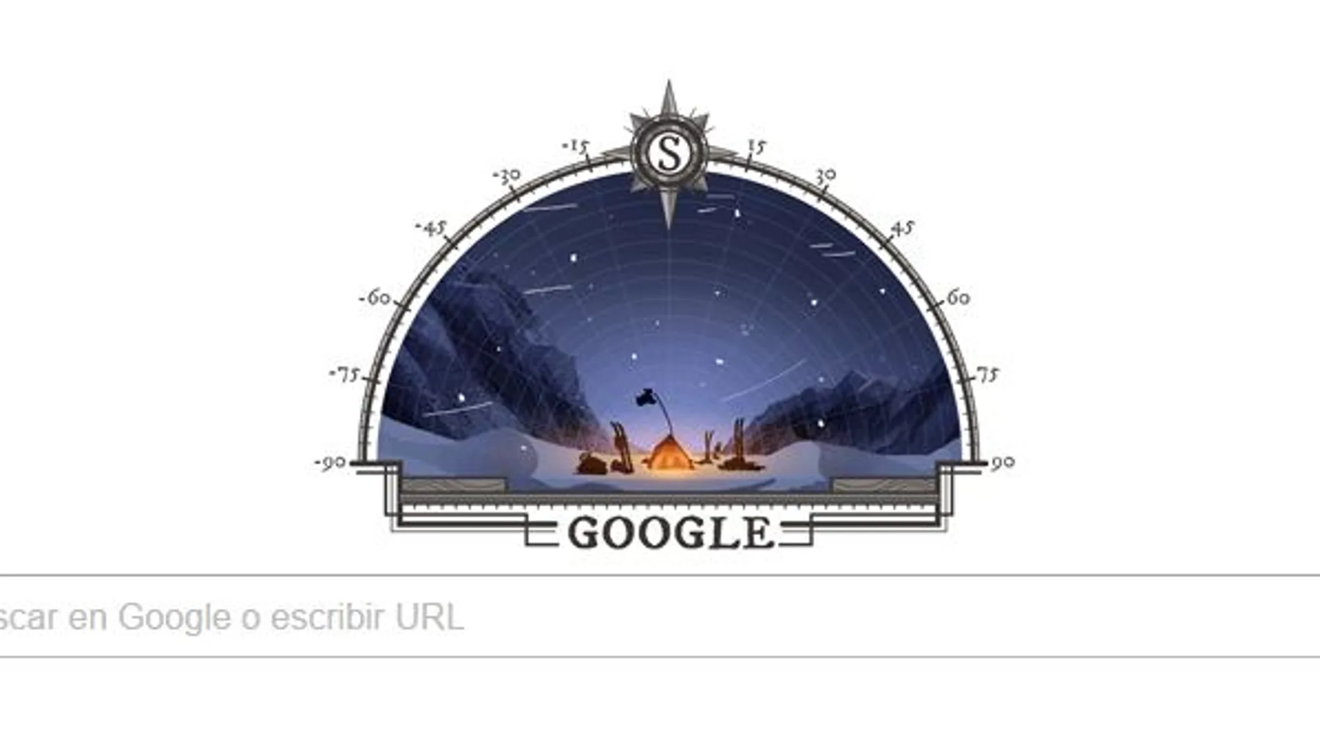 El doodle de Google dedicado a la conquista del Polo Sur