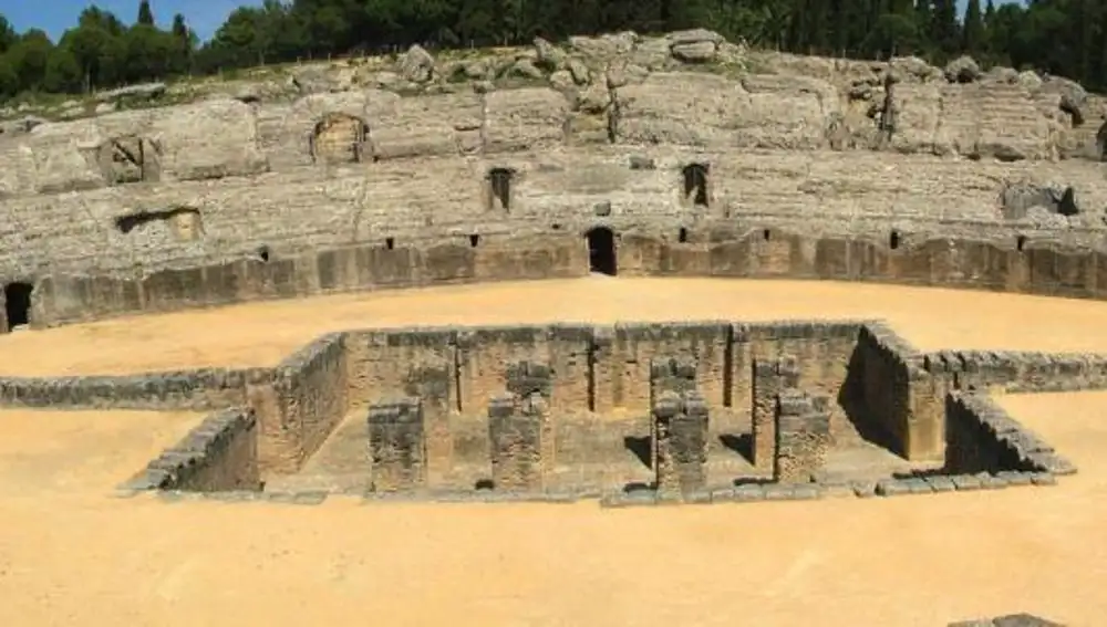 Vista del Complejo Arqueológico de Itálica, en Santiponce