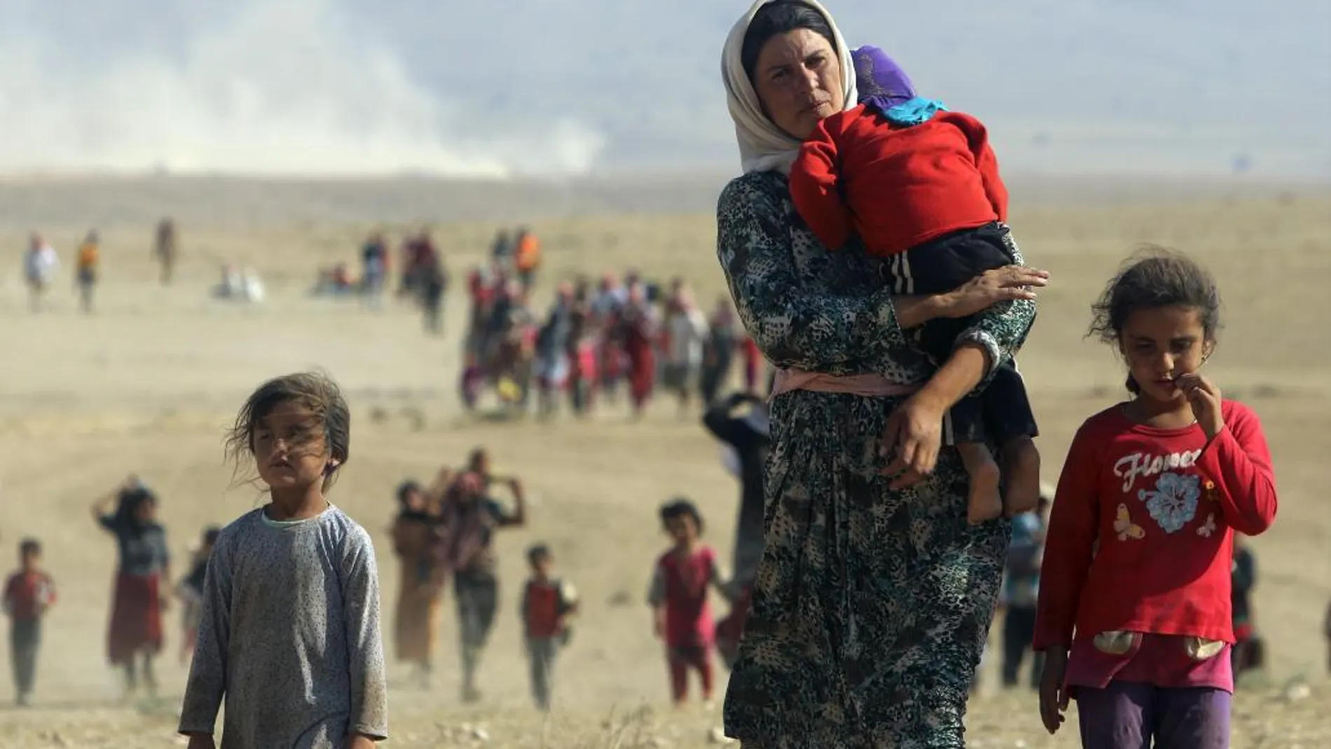 Refugiados yazidíes huyendo del estado islámico en Irak