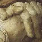 Una extraña coincidencia. Durero dejó la marca de uno de sus dedos y de parte de su palma en las manos de su «Autorretrato», una de las joyas de El Prado