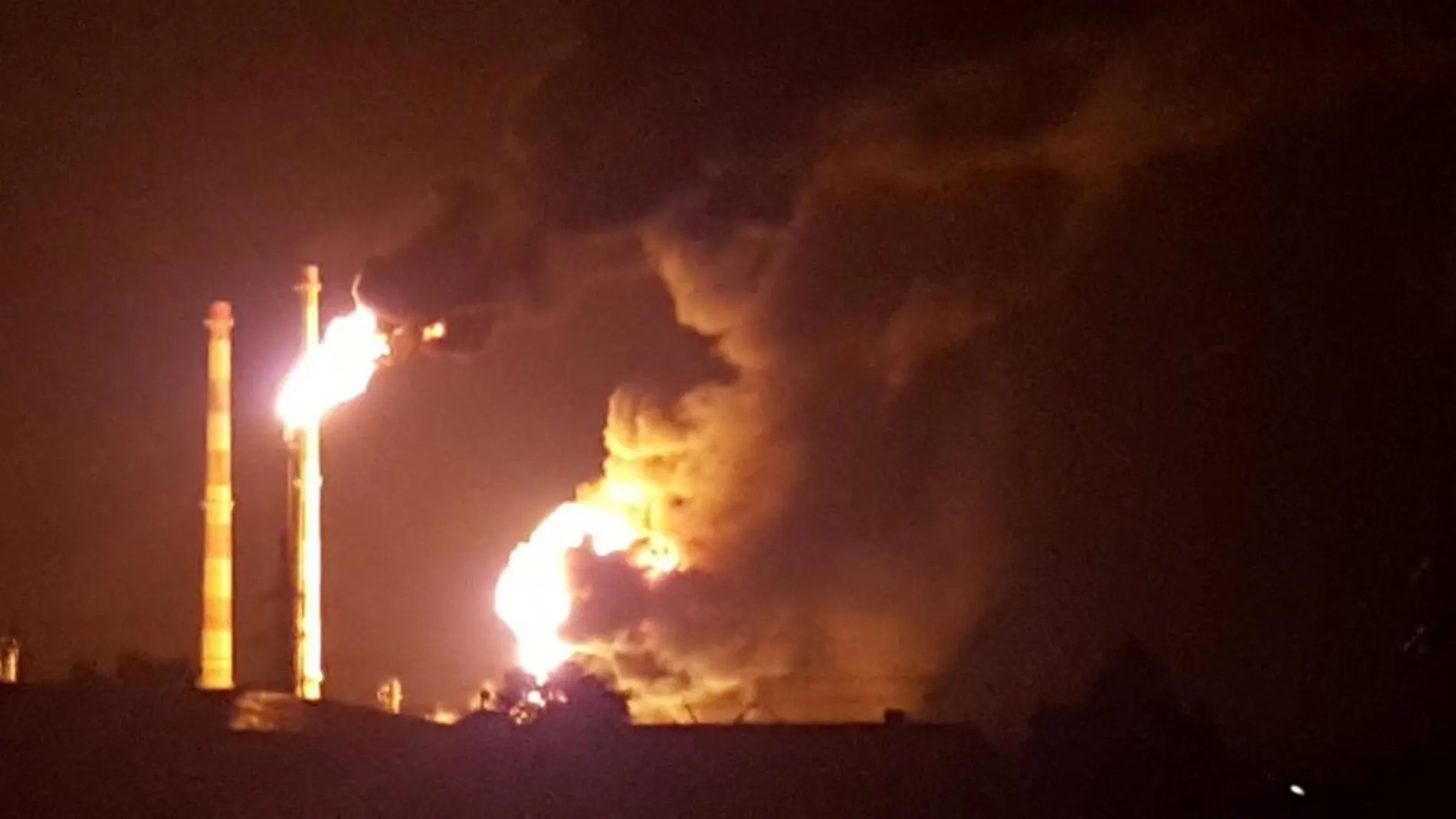 La explosión se produjo en una planta de gas del complejo Bayernoil . Foto: Reuters