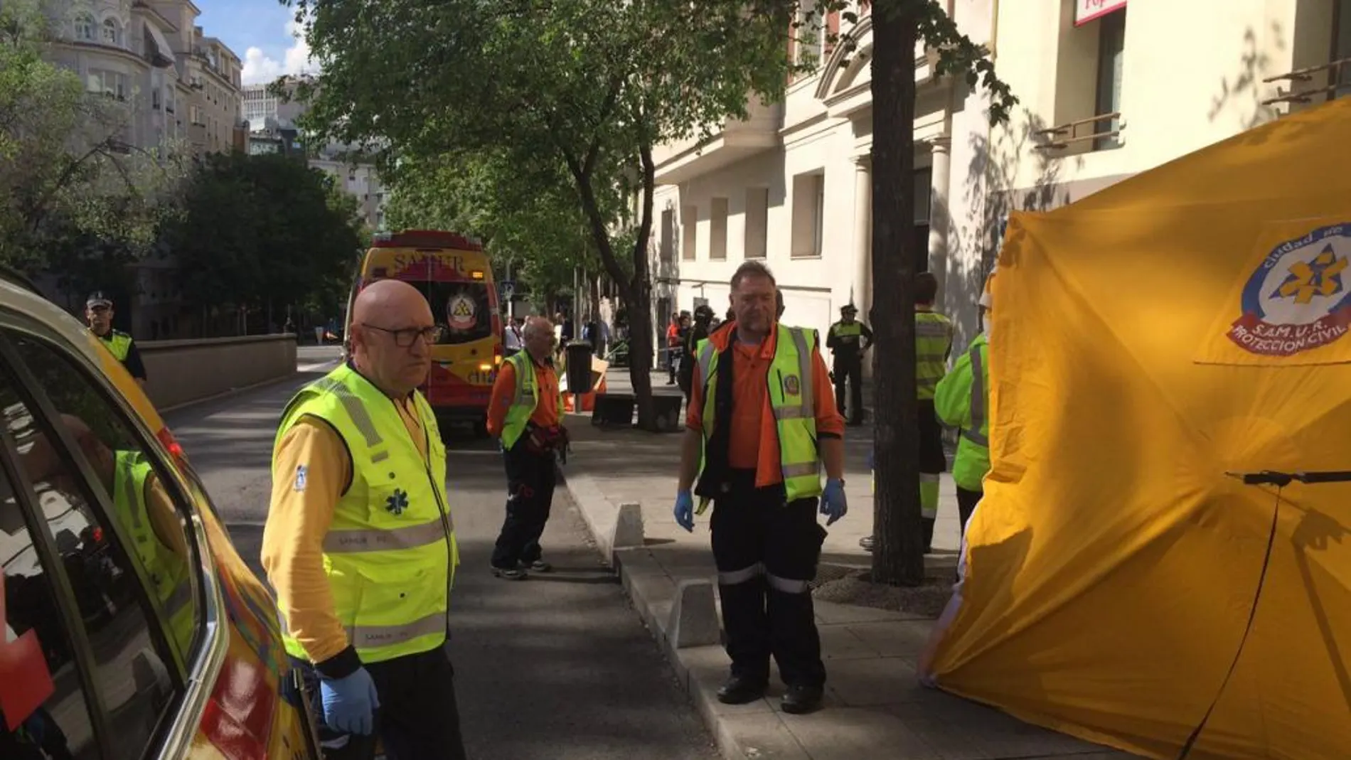 Los servicios de emergencia en el lugar del suceso