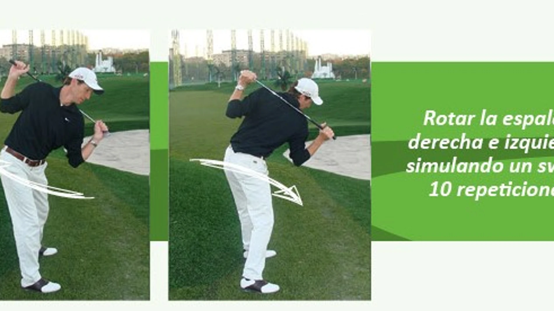 Ejercicios de calentamiento para jugadores de golf