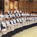 El coro de la Escolanía de Montserrat durante una de sus actuaciones
