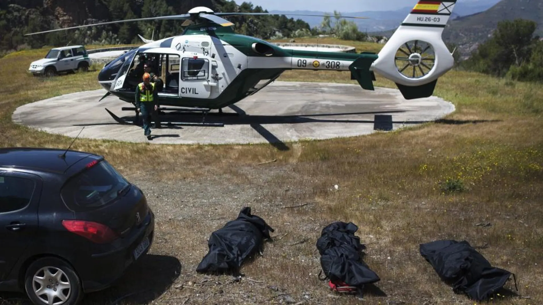 La Guardia Civil rescató los cadávares, de nacionalidad alemana, ayer