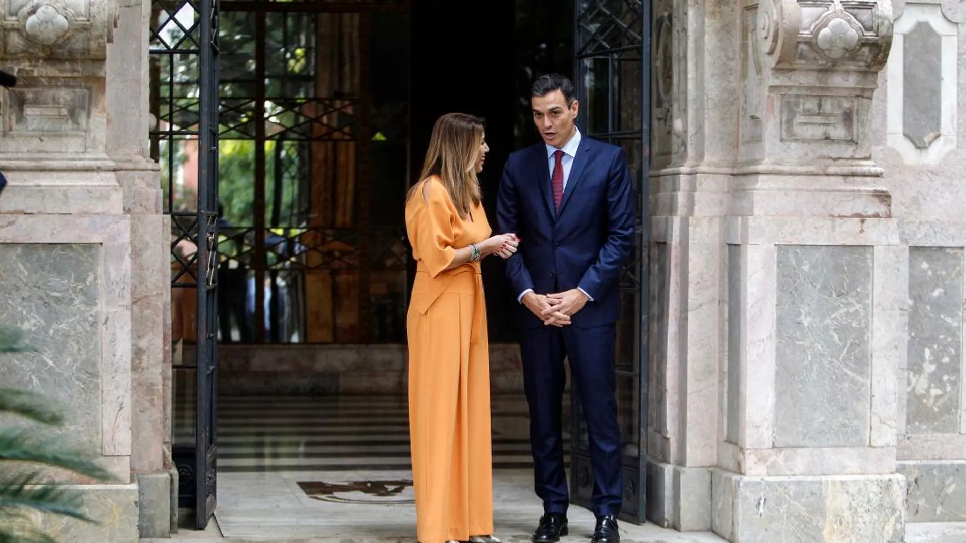 Susana Díaz mantuvo una reciente reunión con Pedro Sánchez en el palacio de San Telmo, sede la Presidencia de la Junta (Foto: Manuel Olmedo)