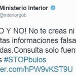Interior tacha de «falsos» los mensajes sobre un posible atentado en España