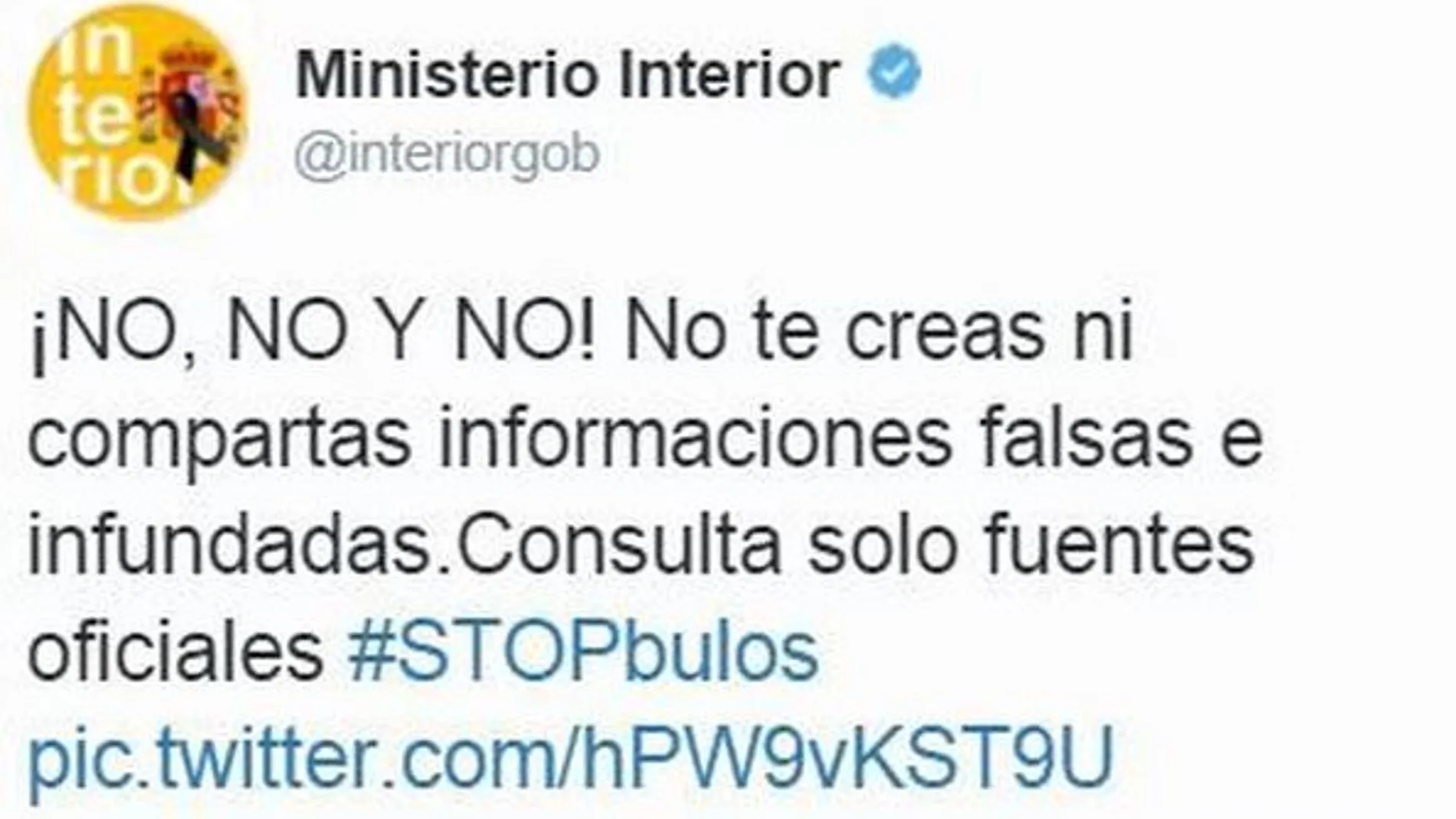 Interior tacha de «falsos» los mensajes sobre un posible atentado en España