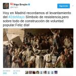 Errejón celebró un peculiar 2 de mayo