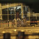 Exterior del Estadio de Francia tras la explosión.
