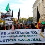 Imagen de una de las manifestaciones organizadas por Jusapol en las calles de Madrid