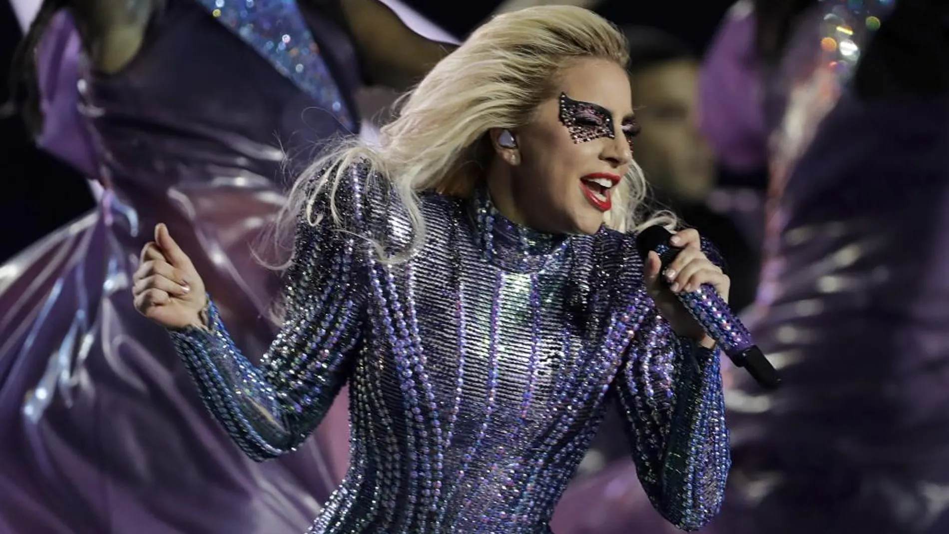 La cantante Lady Gaga, durante su actuación en la Super Bowl, el pasado mes de febrero
