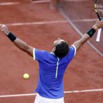 Rafa Nadal celebra su victoria en París ante el austriaco Thiem por 6-3, 6-4 y 6-0