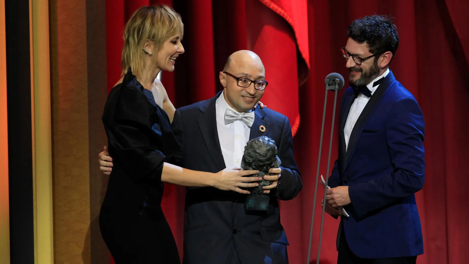 Jesus Vidal recibe el premio como mejor actor revelación en la gala de los Goya