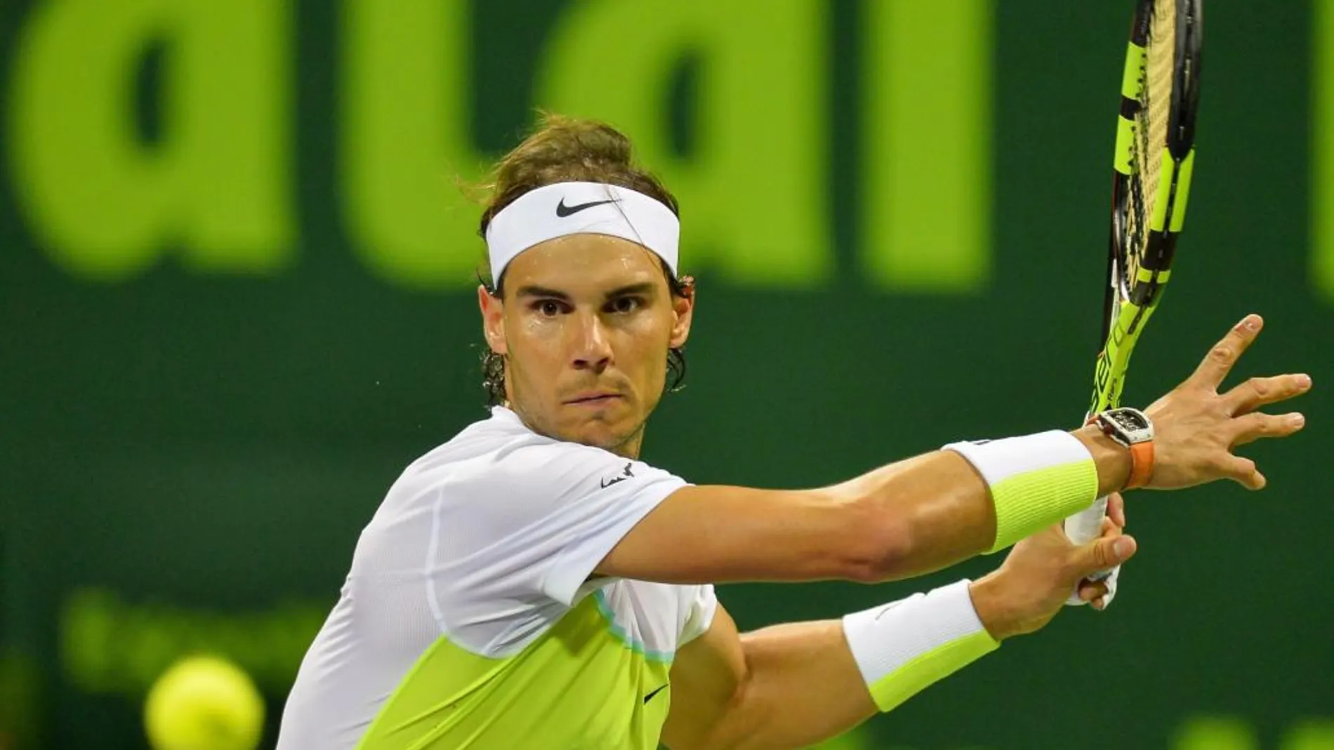 Nadal en el partido de ayer contra Pablo Carreño Busta